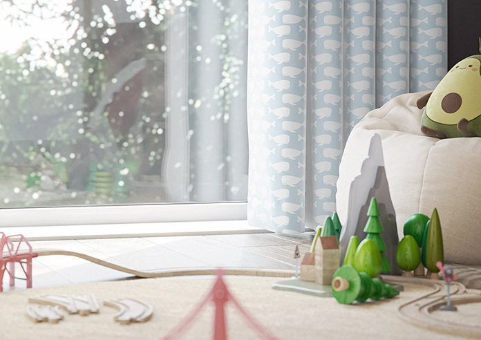 Whaling Around, Cornflower - Made to Measure Curtains - Image 5